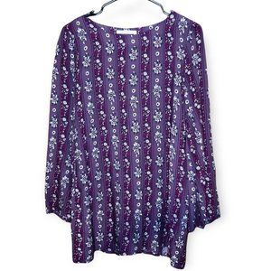 Novella Royale Violet Floral Stripe Dress